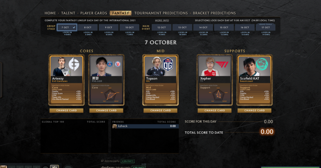 Fantasy Roster