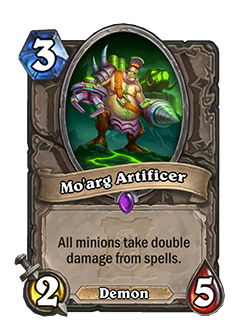Mo’arg Artificer nerfed in the Hearthstone 22.0.2 Patch