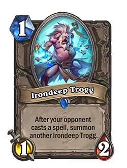 Irondeep Trogg nerfed in the Hearthstone 22.0.2 Patch