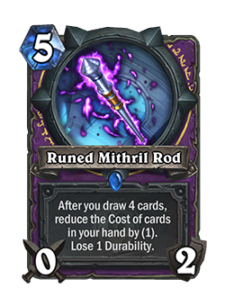 Runed Mithril Rod nerfed in the Hearthstone 22.0.2 Patch