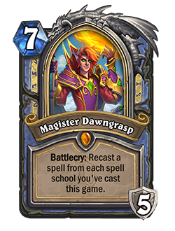 Magister Dawngrasp buffed in the Hearthstone 22.0.2 Patch
