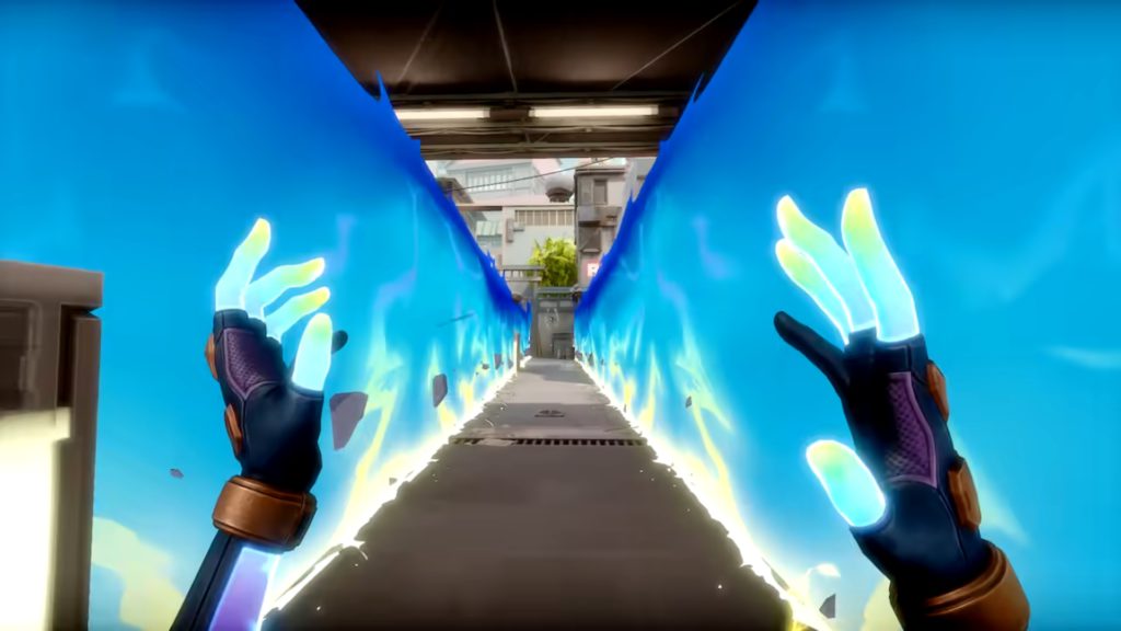 Neon Valorant wall