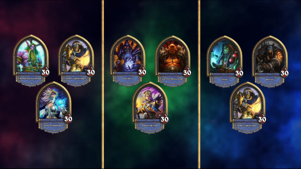 Trio Class Buckets Example Hearthstone