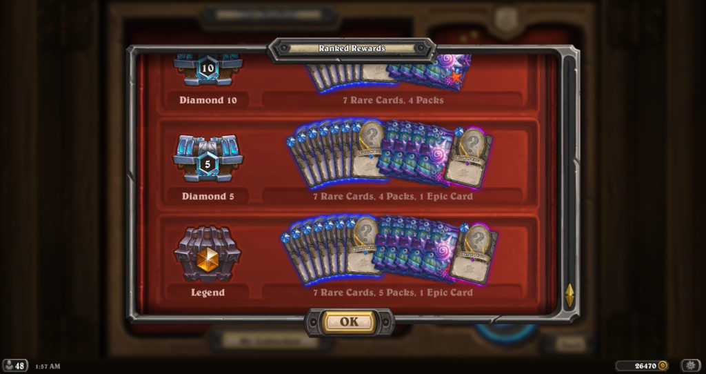 Hearthstone Seasonal Rewards