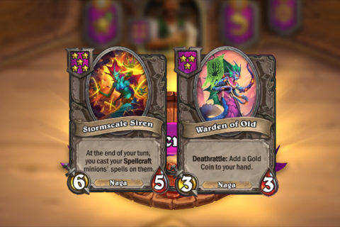 A new nerf to Nagas in Hearthstone Battlegrounds: Warden of Old replaces the problematic Stormscale Siren