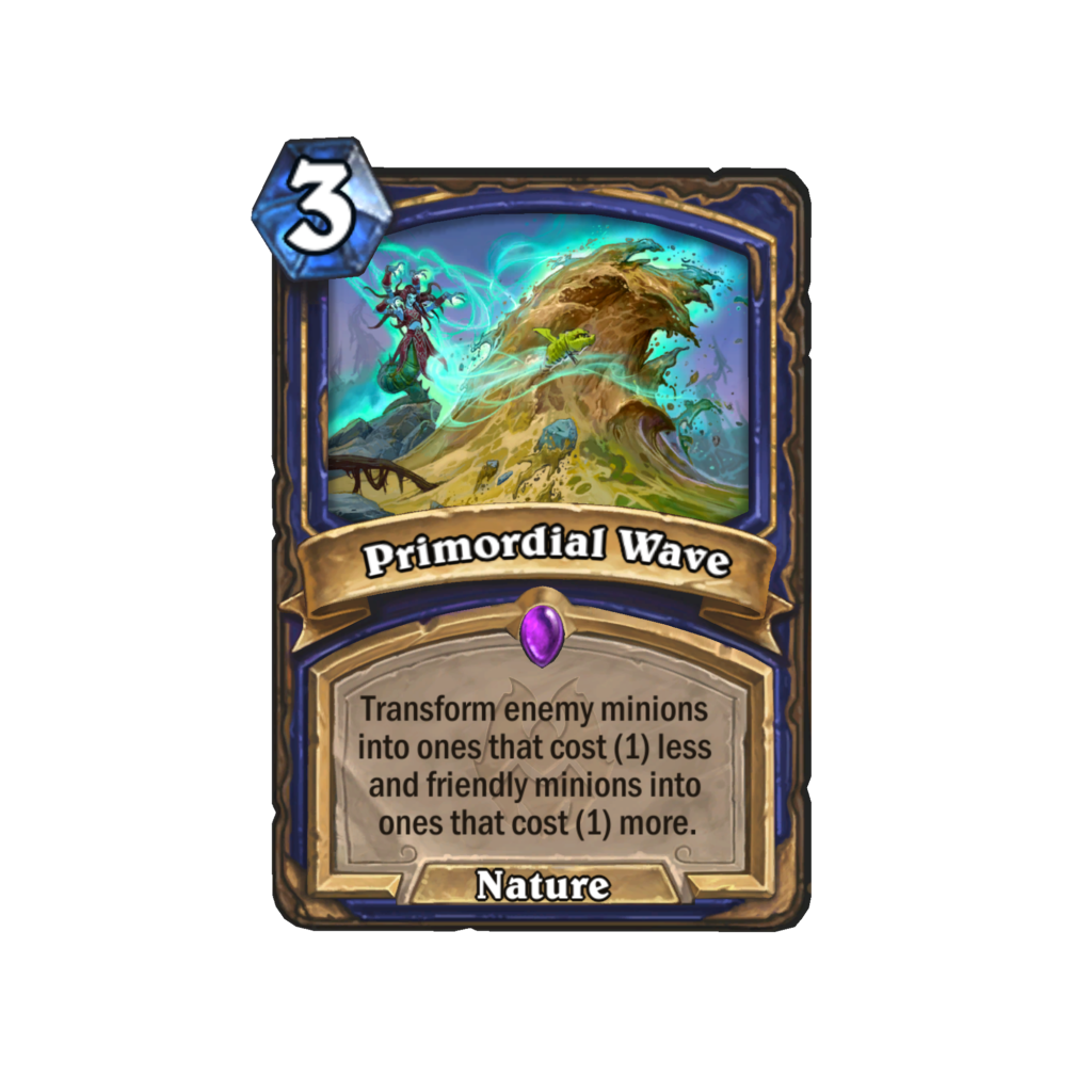Primordial Wave from the Hearthstone Murder at Castle Nathria expansion. Image via Blizzard Entertainment.