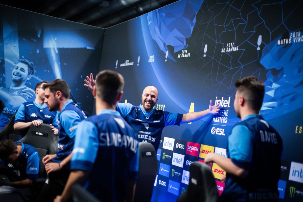 Movistar Riders celebrating after defeating Vitality at IEM Cologne 2022