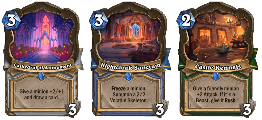 Murder at Castle Nathria Hearthstone Locations Priest Mage Hunter