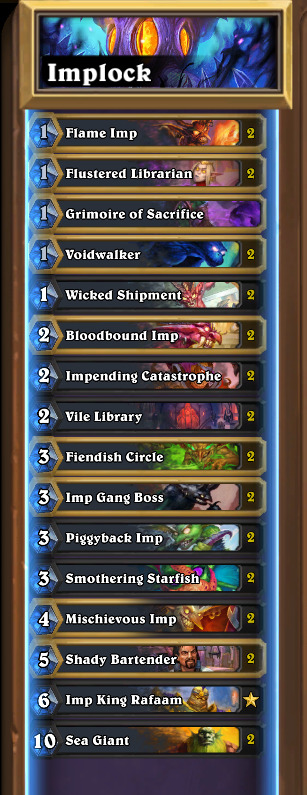 Zoo Implock, Most Popular Hearthstone Deck