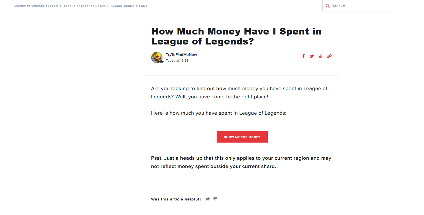 How to find out how much money you have spent on League of Legends Esports Esports.gg