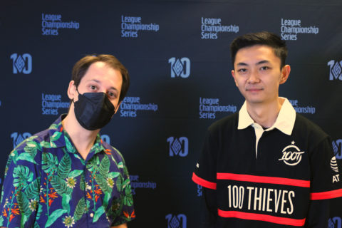 100T FBI: “When I was younger I was always watching LCS, I was a big fan of Doublelift so it was pretty cool getting to come to the LCS and play against my idol.”
