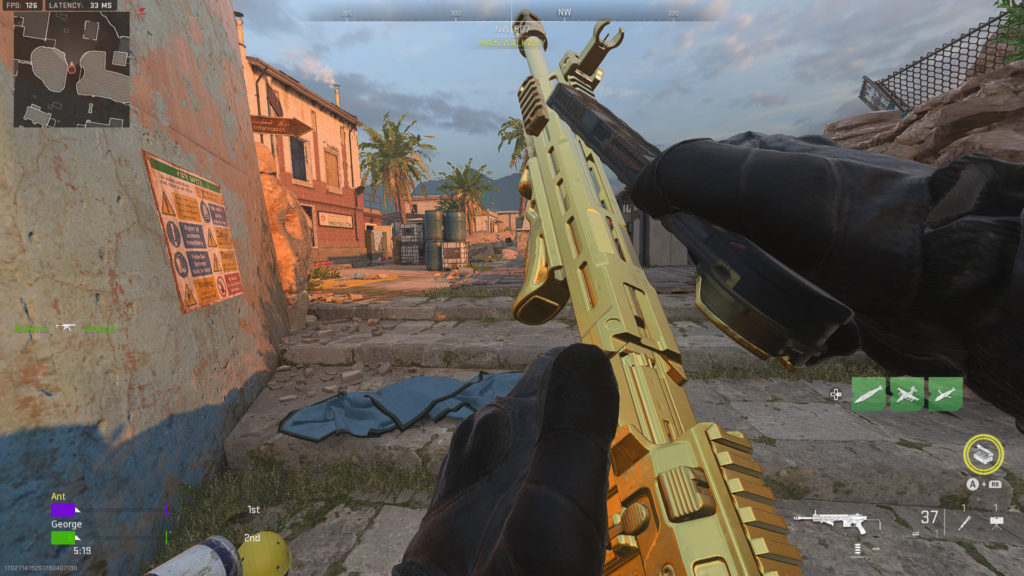 The FSS Hurricane in Gold Camo in MW2.